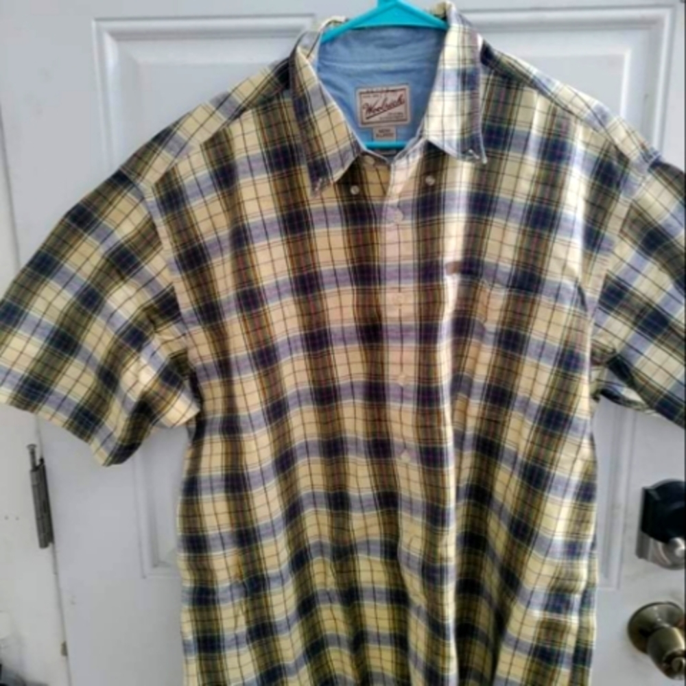 WOOLRICH Mens Xl short sleeve button up